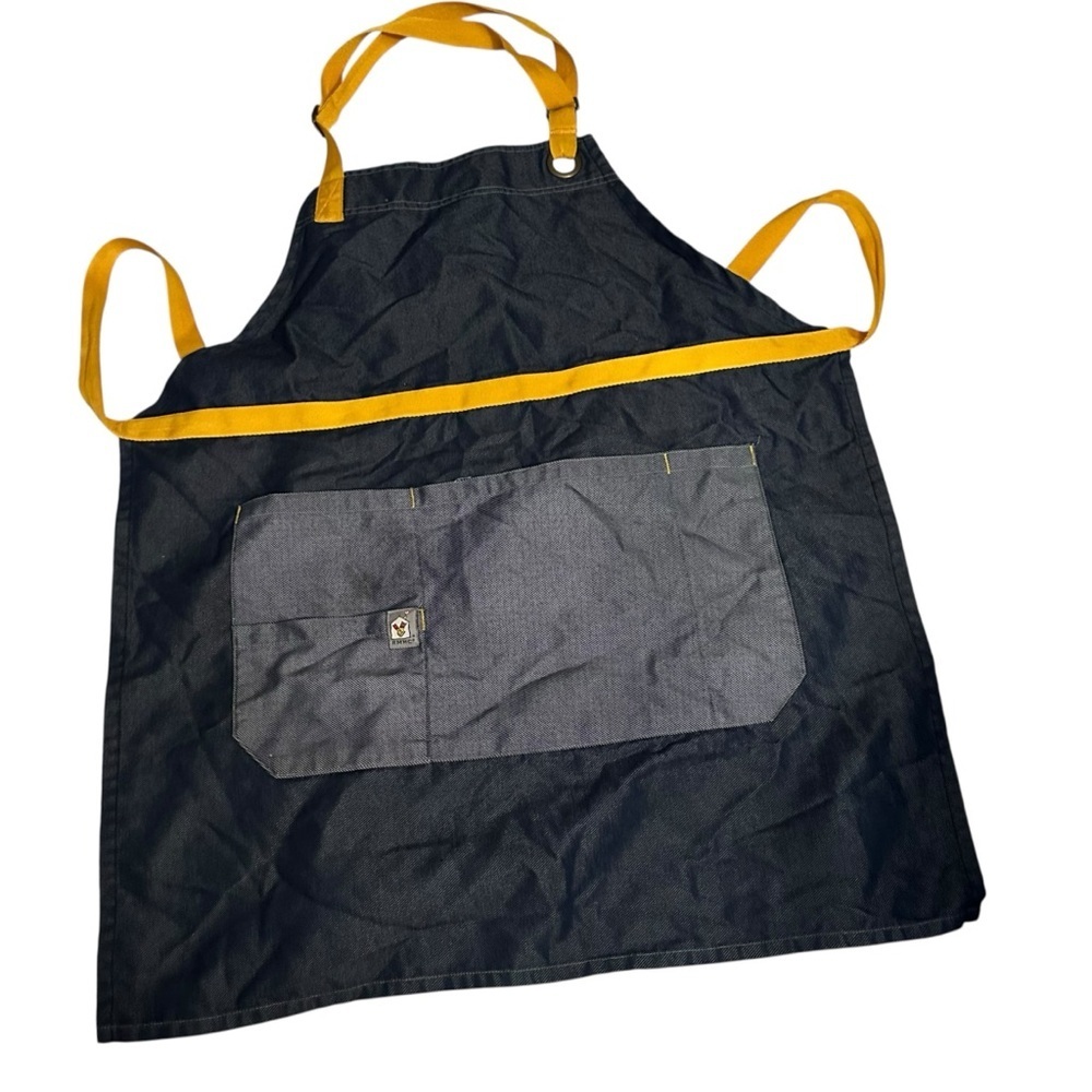 Blue Apron with Yellow Straps